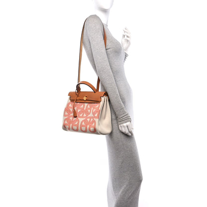 Hermes H Plume Canvas Vache Hunter Circuit 24 Herbag Zip Retourne 31 Orange Mecano Ecru Beige Naturel 2 of 13