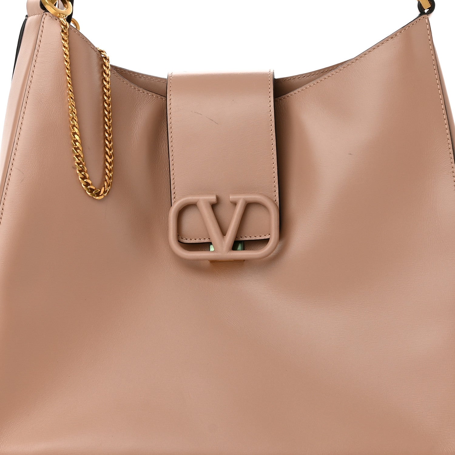 Valentino Garavani Smooth Calfskin VSling Hobo Bag Camel Rose 7 of 11