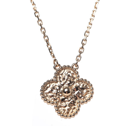 Van Cleef & Arpels 18K Yellow Gold Vintage Alhambra Pendant Necklace 4 of 8