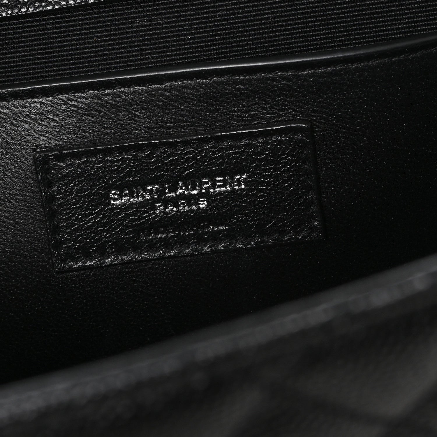 Saint Laurent Grain De Poudre Textured Mixed Matelasse Triquilt Medium Monogram Satchel Black 6 of 10