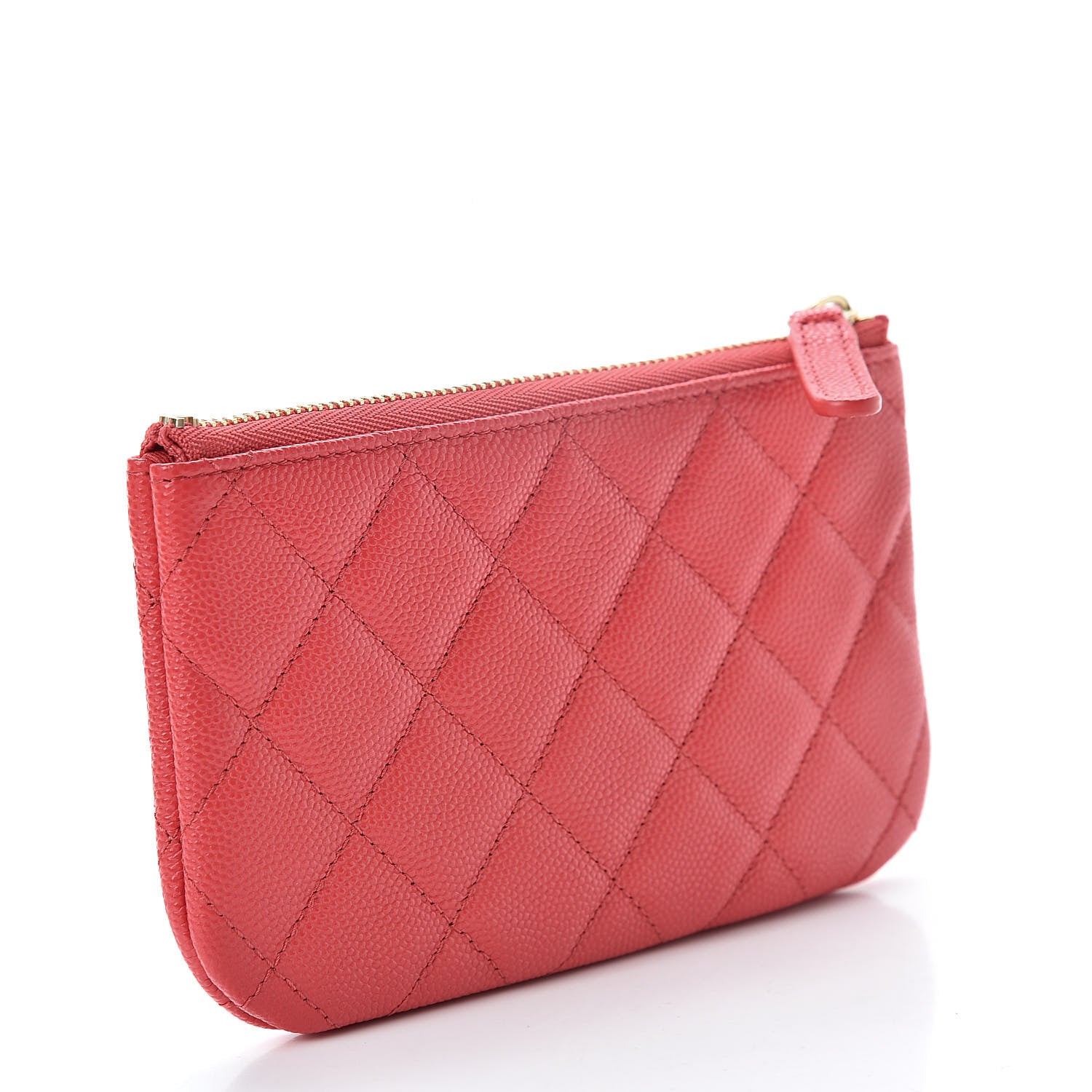 Chanel Caviar Quilted Small Cosmetic Case Dark Pink 3 of 8