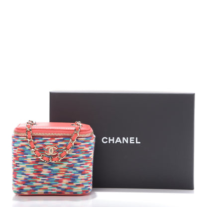 Chanel Embroidered Thread Mini Vanity With Chain Multicolor 10 of 10