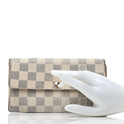 Louis Vuitton Damier Azur Sarah Wallet 2 of 10