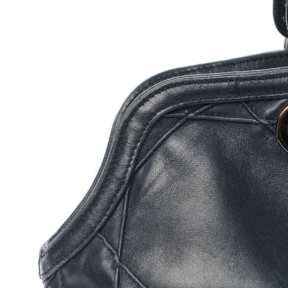 Christian Dior Lambskin Cannage Medium Granville Tote Navy Blue 13 of 13