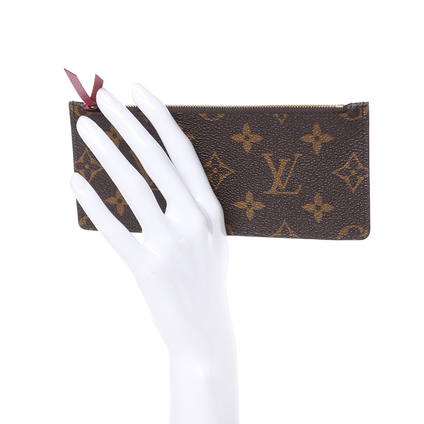 Monogram Felicie Chain Wallet Zippered Insert Fuchsia