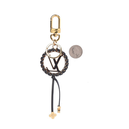 Louis Vuitton Metal Lambskin Enamel Very Bag Charm Key Holder Black 2 of 3