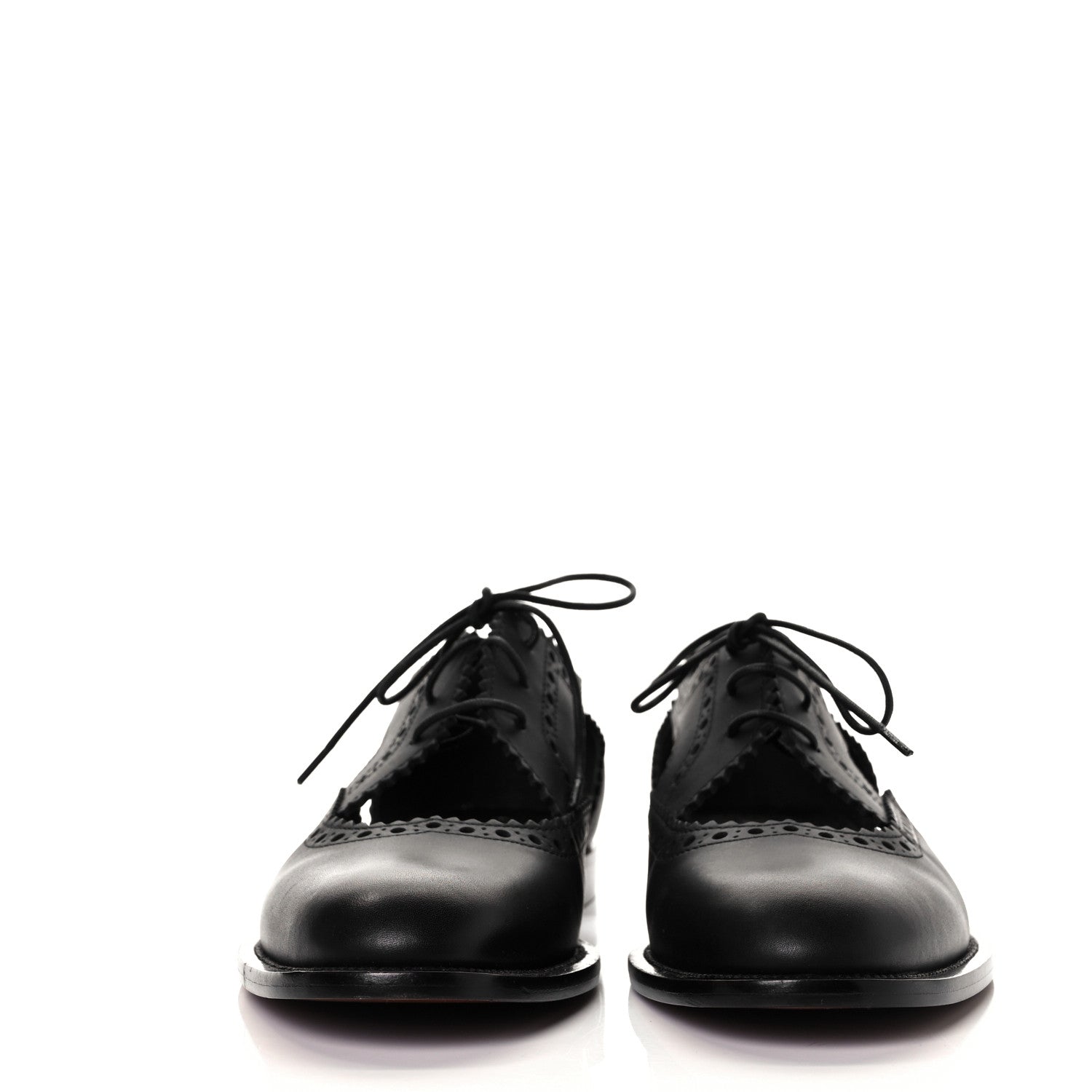 Christian Dior Calfskin Cutout Oxford Flats 37.5 Black 2 of 8