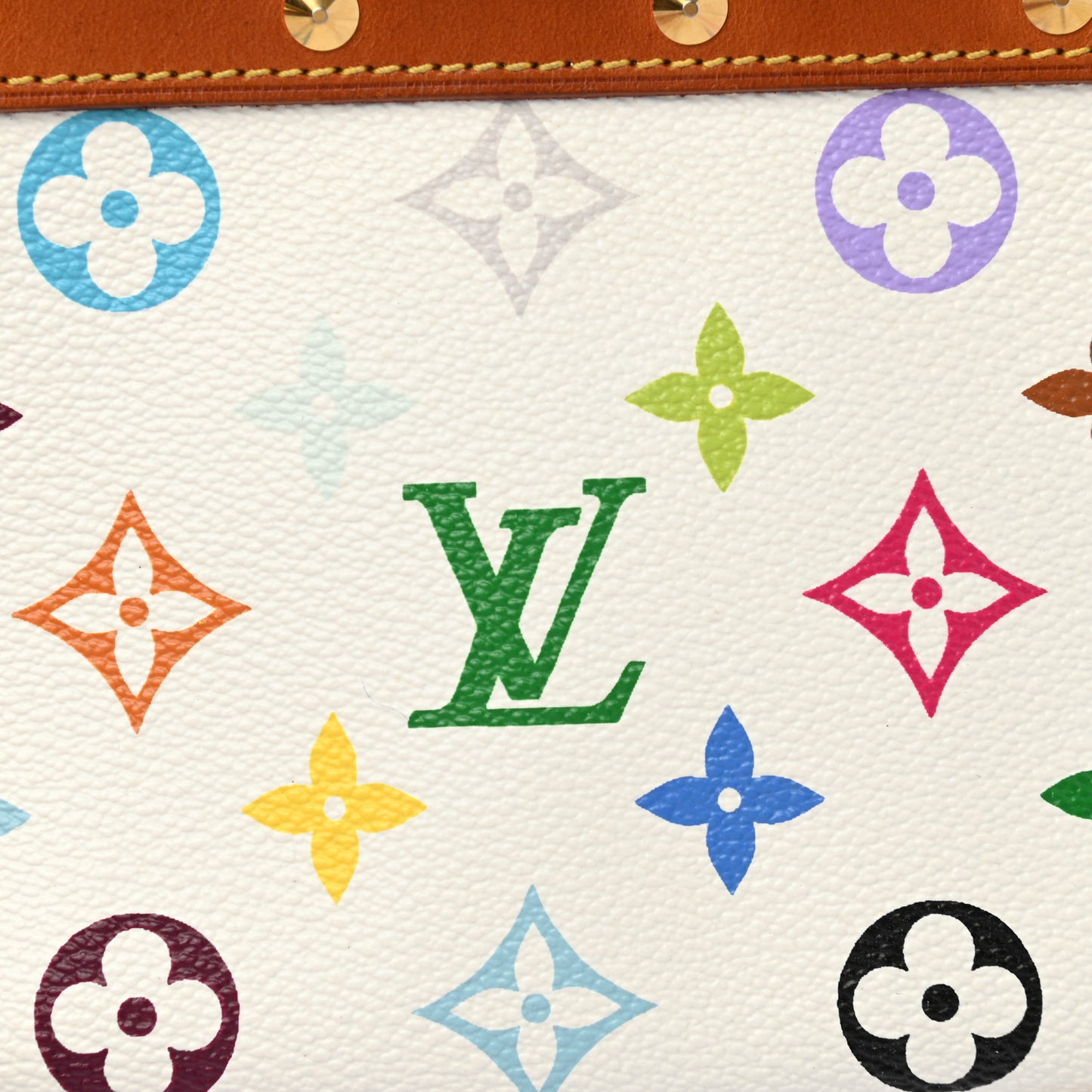 Monogram Multicolor Pochette Accessories White