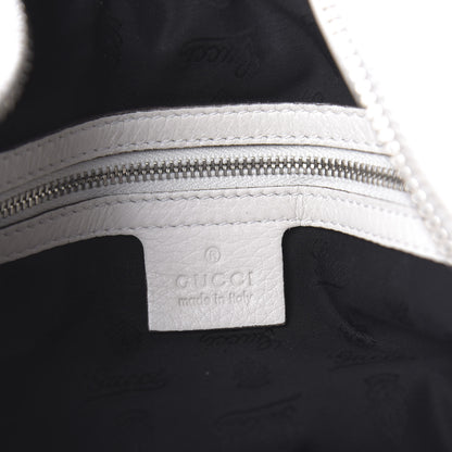 Gucci Pebbled Calfskin Medium Jungle Hobo White 6 of 10