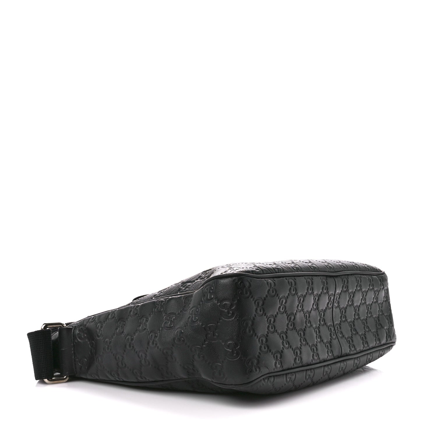 Guccissima Flat Messenger Bag Black