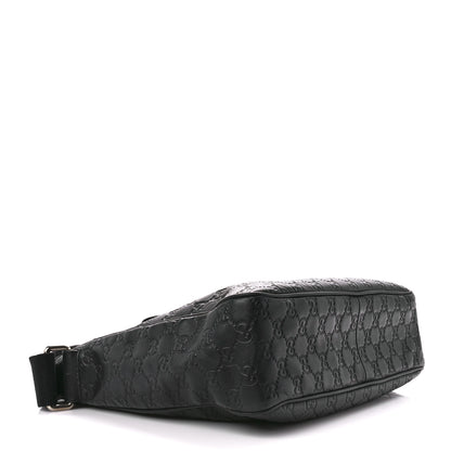 Gucci Guccissima Flat Messenger Bag Black 4 of 13