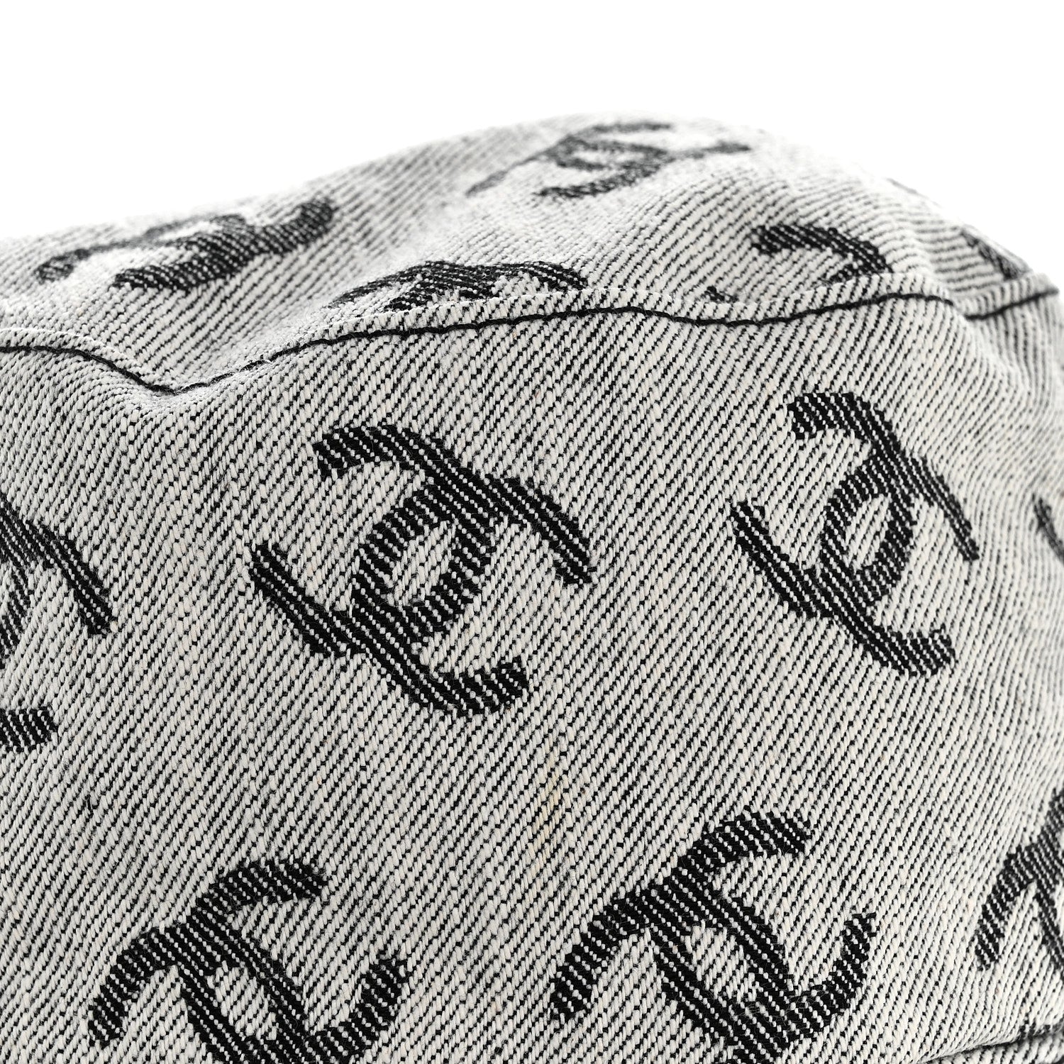 Chanel Denim CC Bucket Hat S White Black 9 of 9