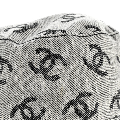 Chanel Denim CC Bucket Hat S White Black 9 of 9
