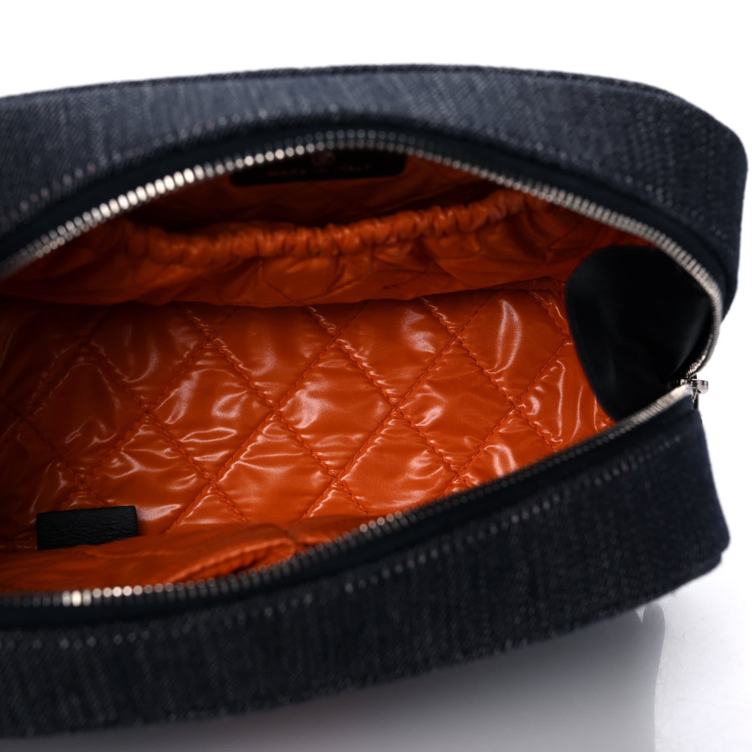 Chanel Denim Small Deauville Case Blue Orange 5 of 12