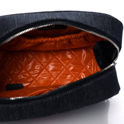 Chanel Denim Small Deauville Case Blue Orange 5 of 12