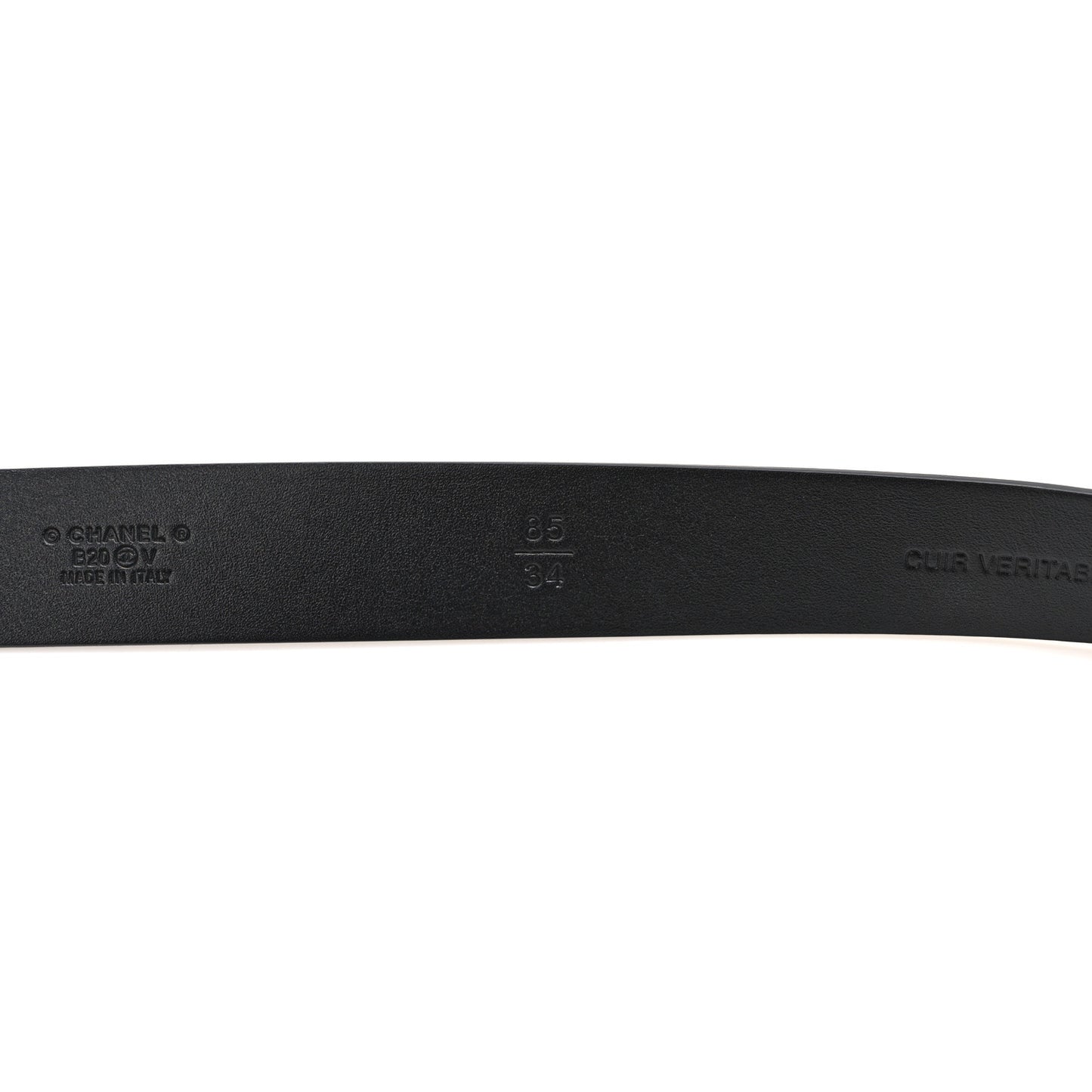 Calfskin CC Chain Vintage Allure Logo Belt 85 Black