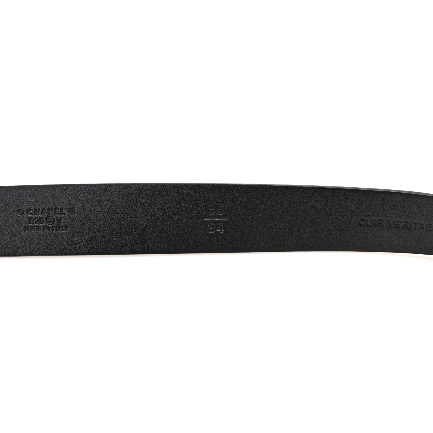 Chanel Calfskin CC Chain Vintage Allure Logo Belt 85 Black 4 of 6