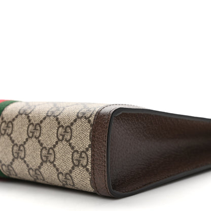 Gucci GG Supreme Monogram Web Ophidia Pouch Brown 9 of 10