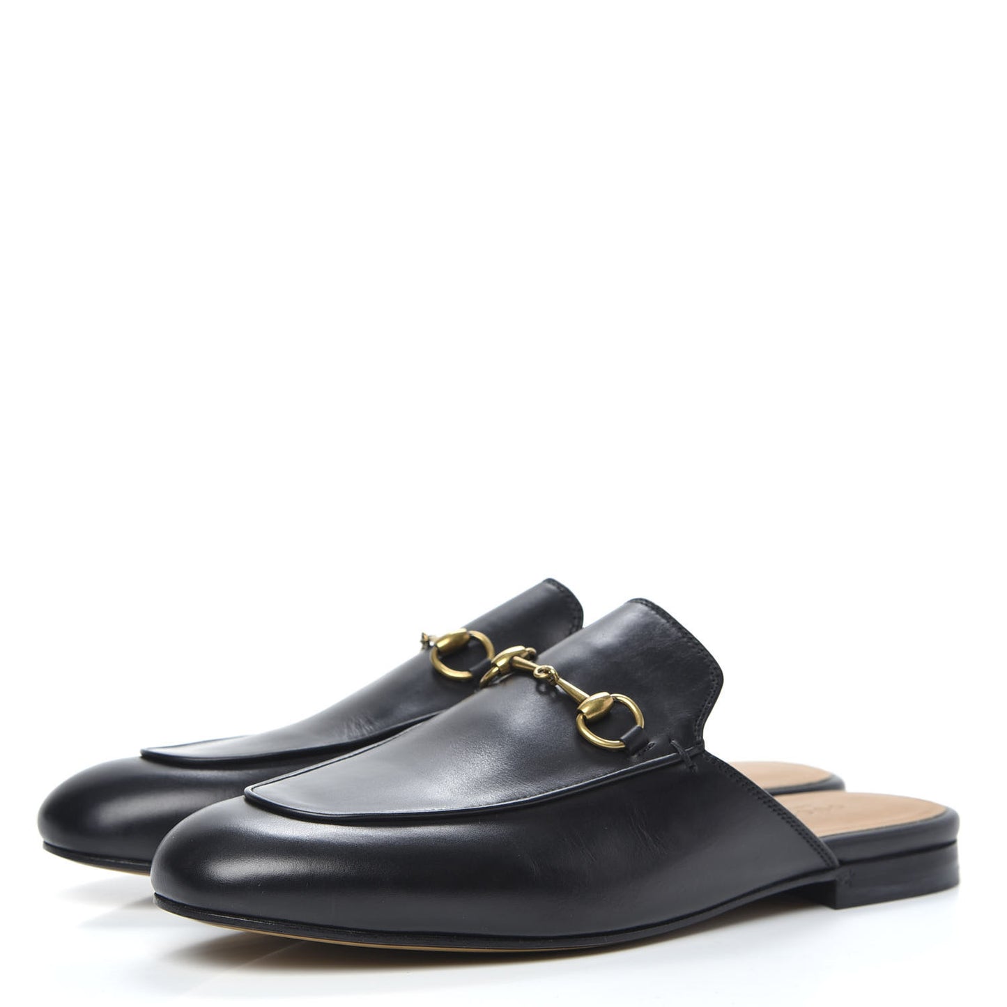 Calfskin Womens Princetown Slippers 40 Black