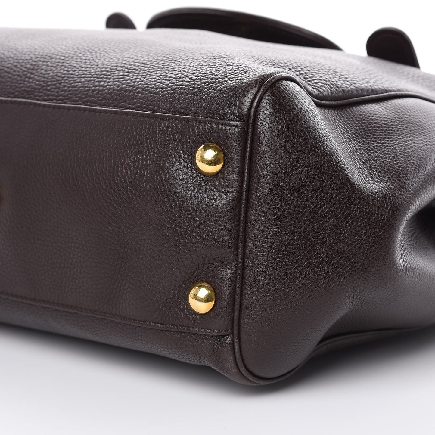 Pebbled Calfskin Medium 1973 Tote Dark Brown