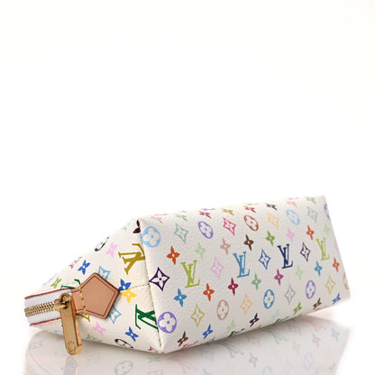Louis Vuitton Monogram Multicolor Cosmetic Pouch White Litchi 4 of 11