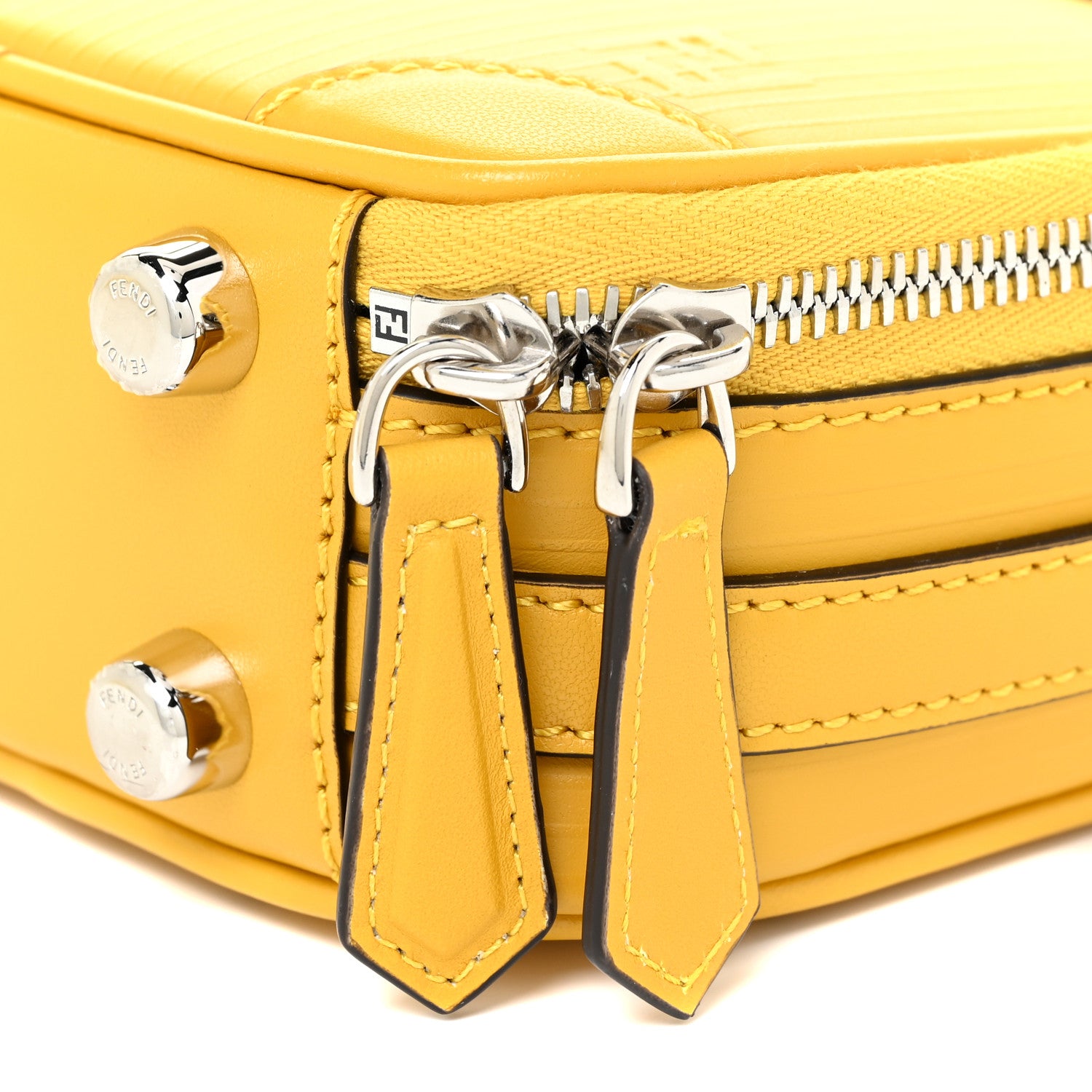 Fendi Vitello Astro Rubber Effect Mini Trolley Bag Sunflower 9 of 9