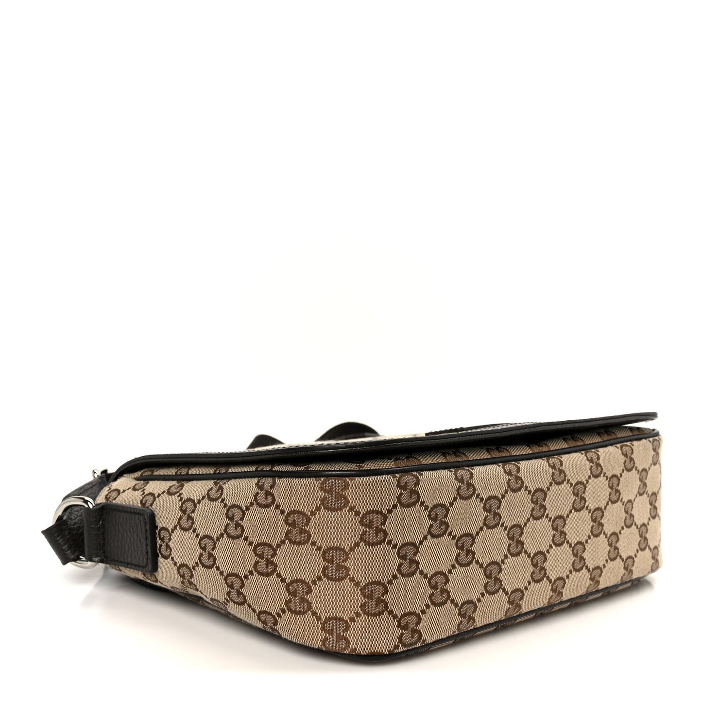Monogram Flap Messenger Bag Beige Dark Brown