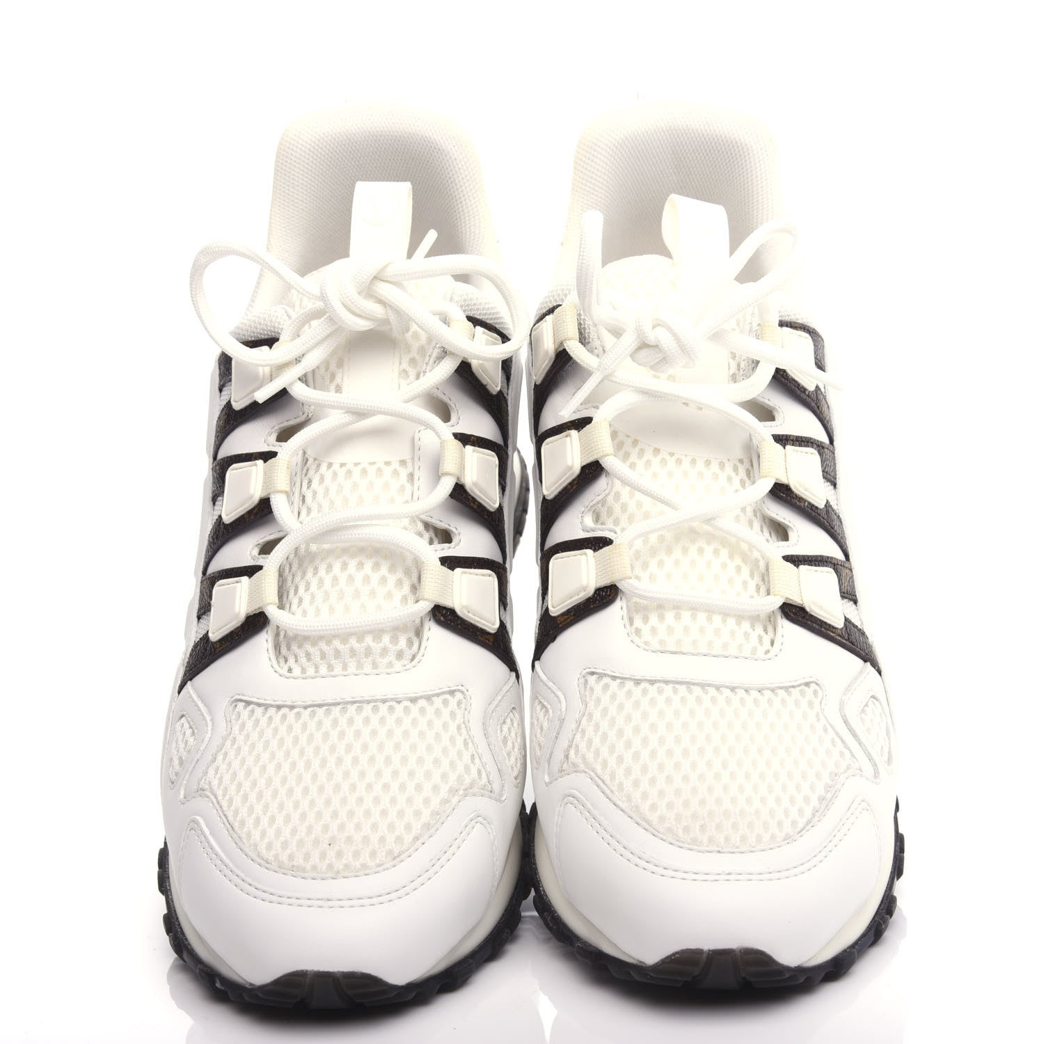 Louis Vuitton Calfskin Monogram Run Away Sneakers 39.5 White 5 of 10