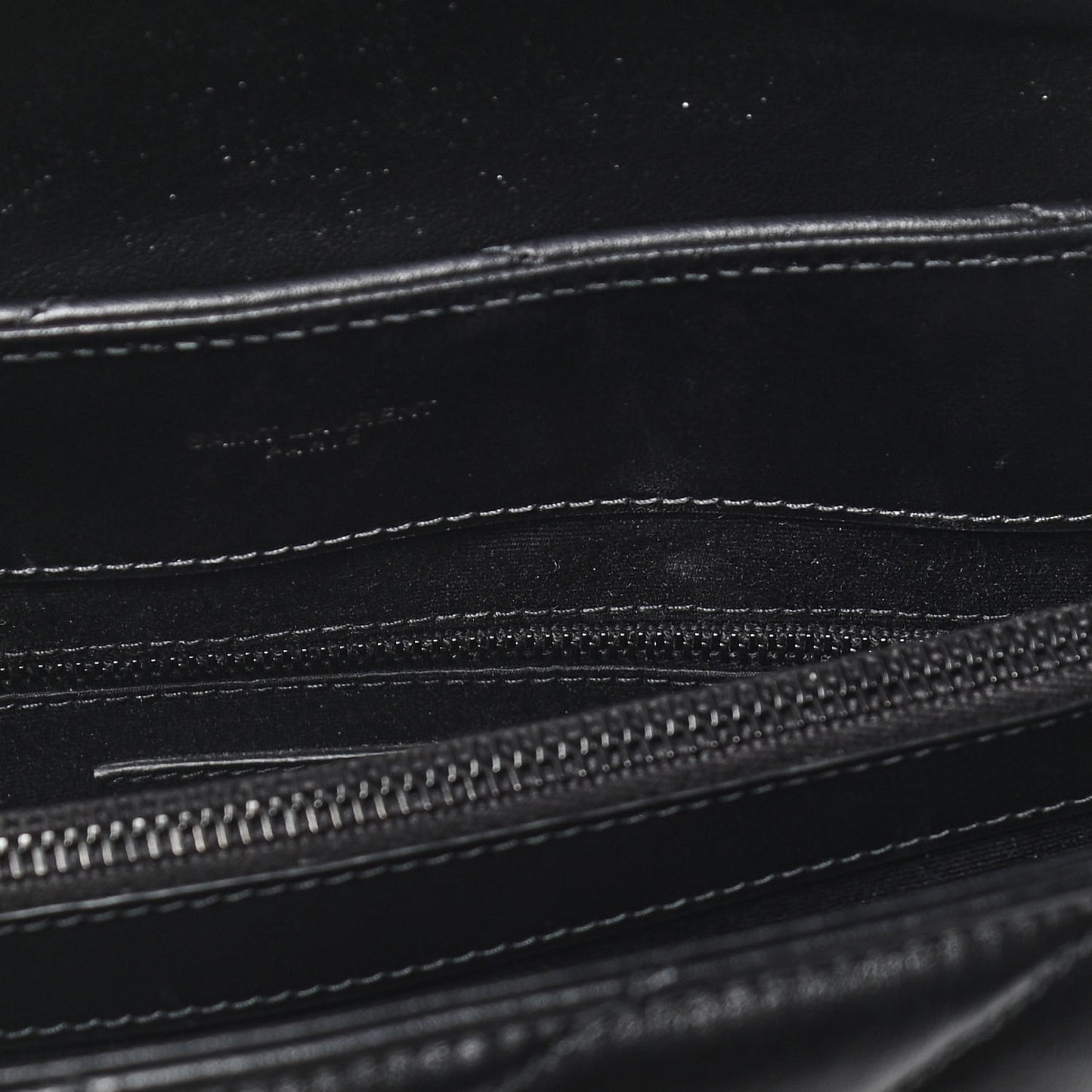 Calfskin Y Quilted Monogram Medium Loulou Chain Satchel Black