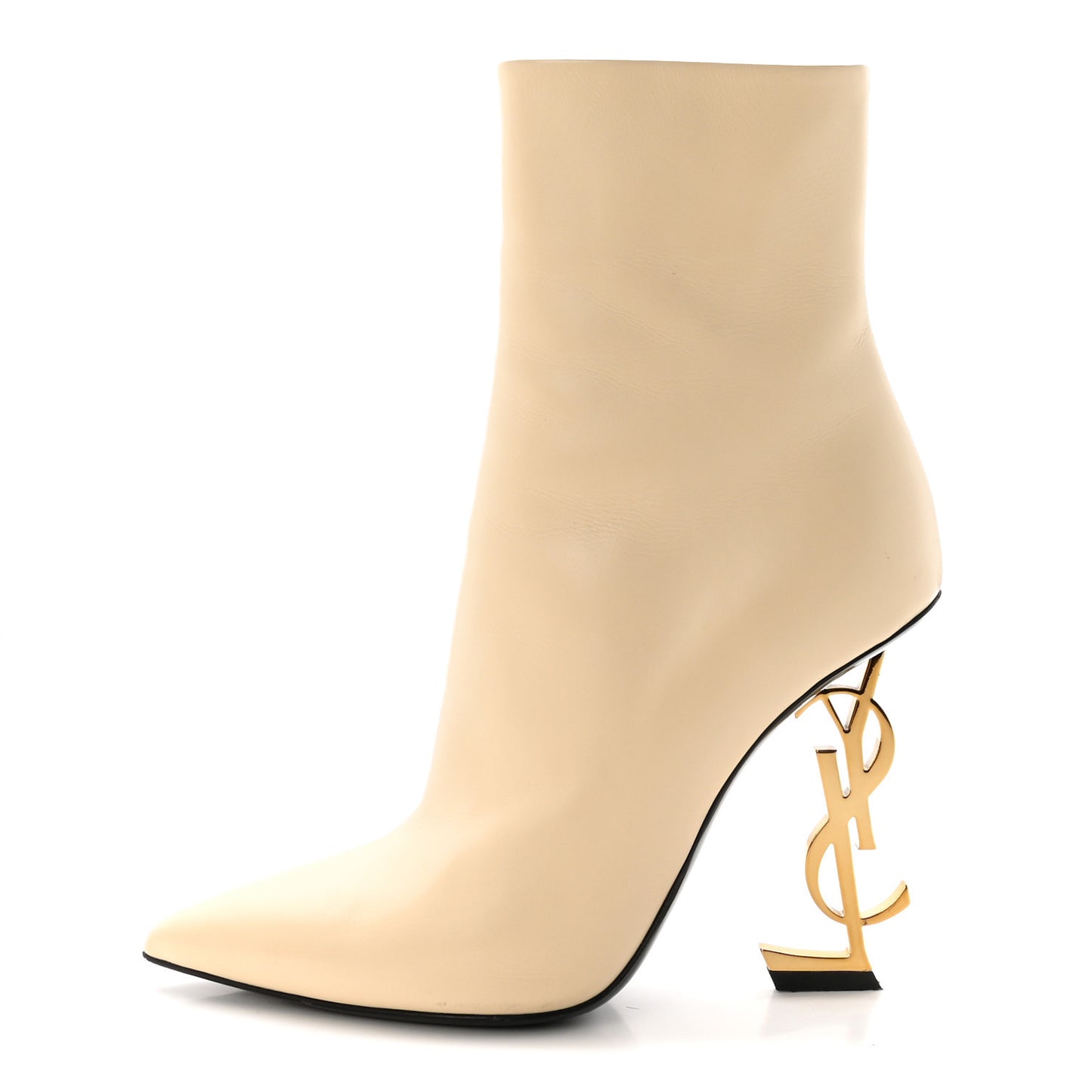 Calfskin Opyum 110 Ankle Boots 37.5 Real Beige