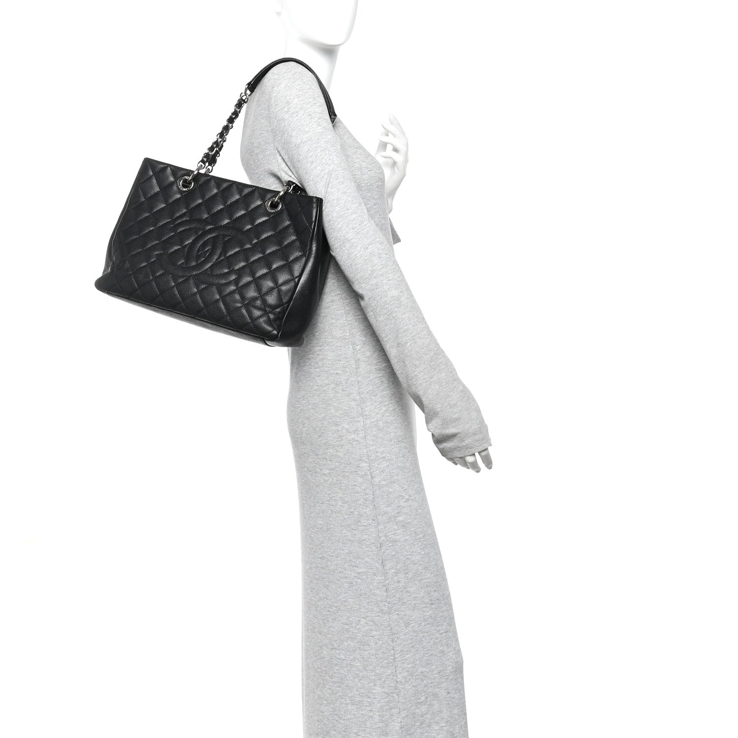 Chanel Caviar Quilted Grand Shopping Tote GST Black 2 of 10