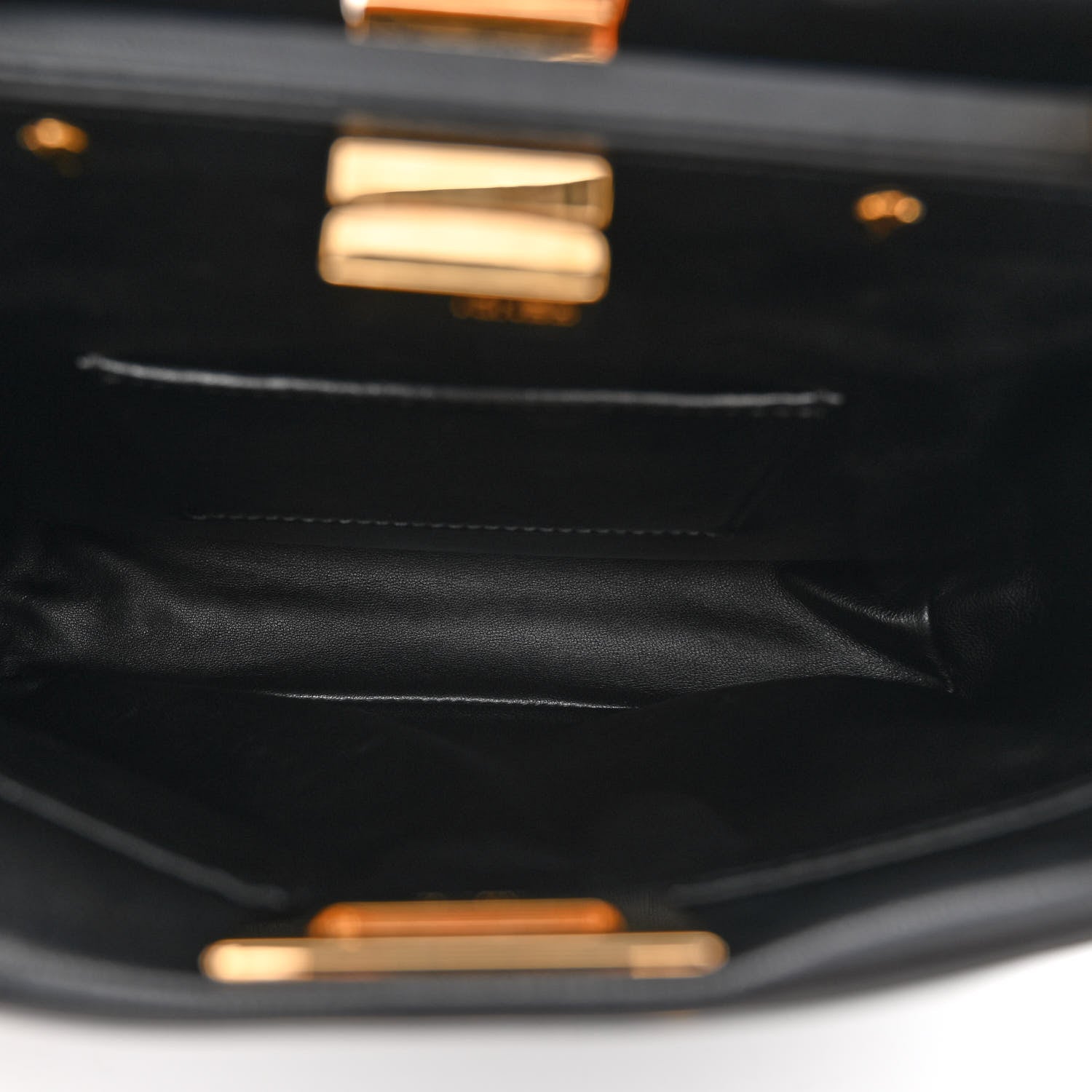 Fendi Nappa Mini Peekaboo Iconic Satchel Black 6 of 10