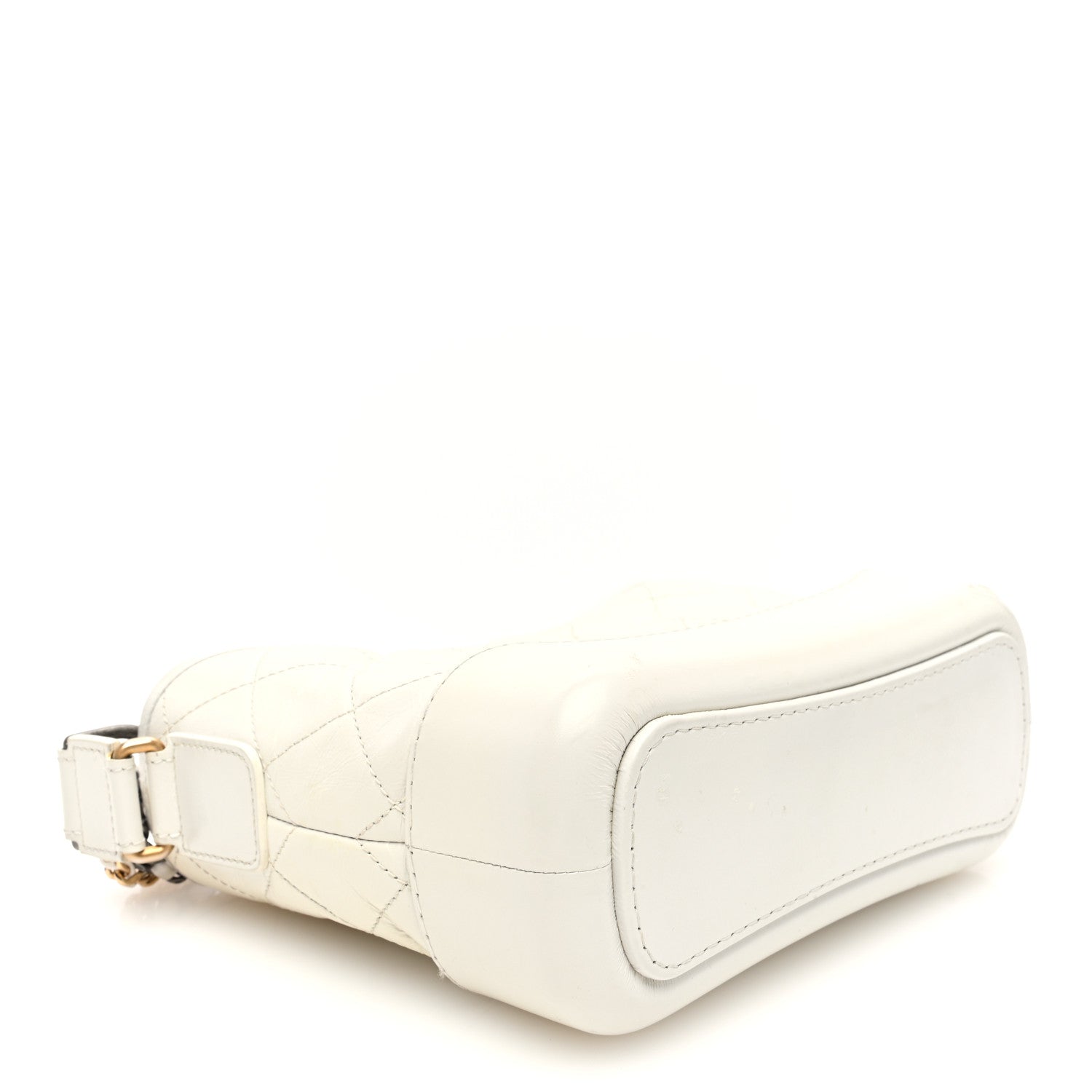 Chanel Aged Calfskin Quilted Small Gabrielle Hobo White 4 of 10