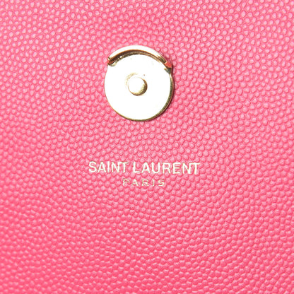 Saint Laurent Grain De Poudre Small Monogram Kate Satchel Fuchsia 8 of 12