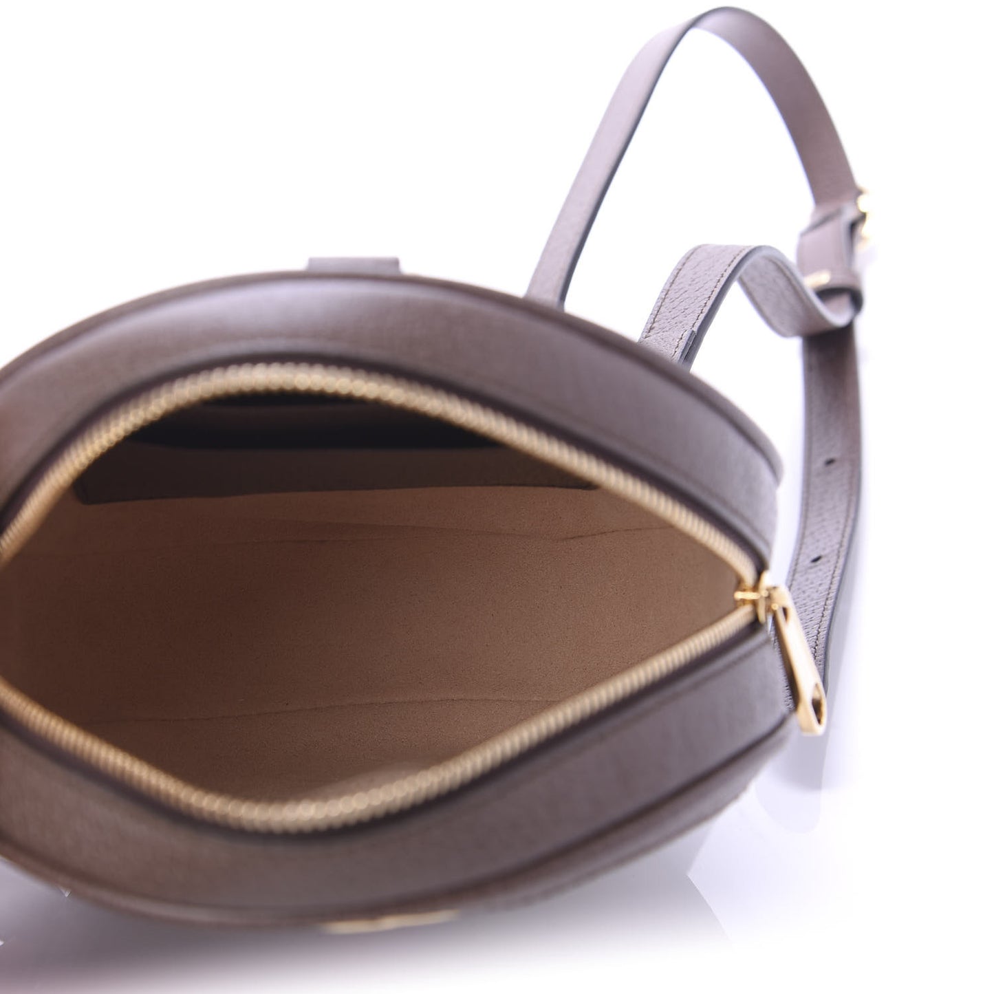 GG Supreme Monogram Web Mini Ophidia Round Backpack Brown