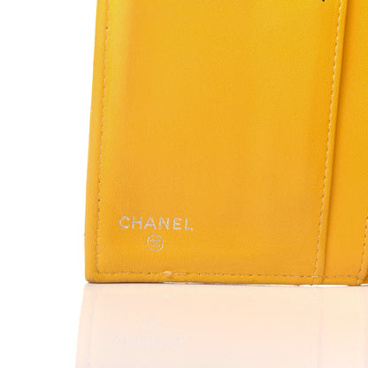 Chanel Lambskin Quilted Large Flap Wallet Yellow 6 of 23