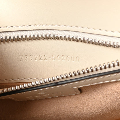 Gucci Senna Calfskin Petite GG Top Handle Shoulder Bag Mystic White 7 of 10