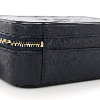 Chanel Caviar Quilted Medium CC Filigree Vanity Case Navy 9 of 11