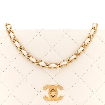 Chanel Lambskin Quilted CC Pearl Crush Wallet on Chain WOC White 8 of 12