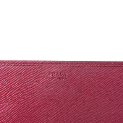 Prada Saffiano Metal Flap Wallet with Strap Peonia 6 of 8