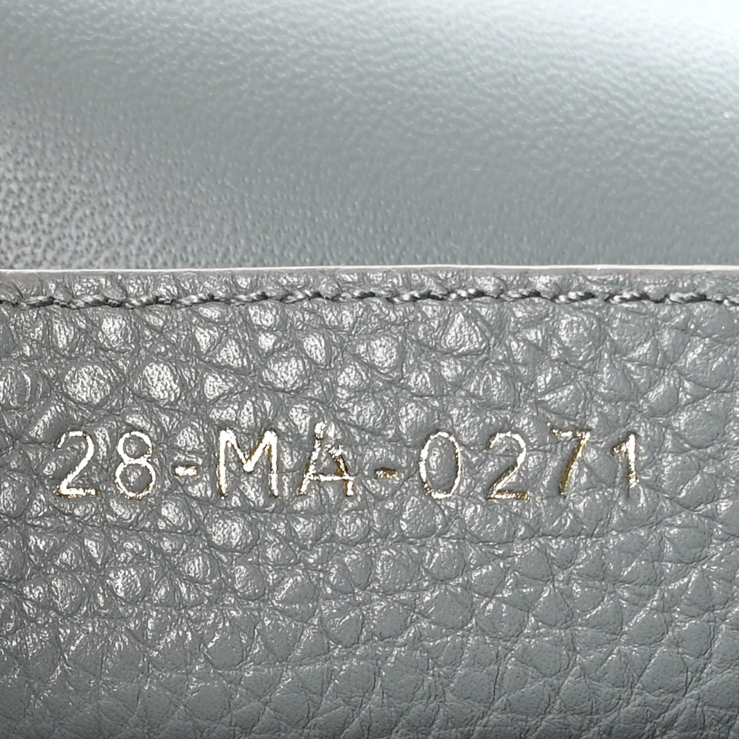 Grained Calfskin Cannage Large Caro Bag Grey Stone