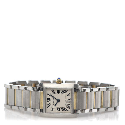 Cartier Stainless Steel 18K Yellow Gold 20mm Tank Francaise Quartz Watch 3 of 6