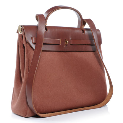 Hermes Toile Herbag PM 30 Brown 6 of 17