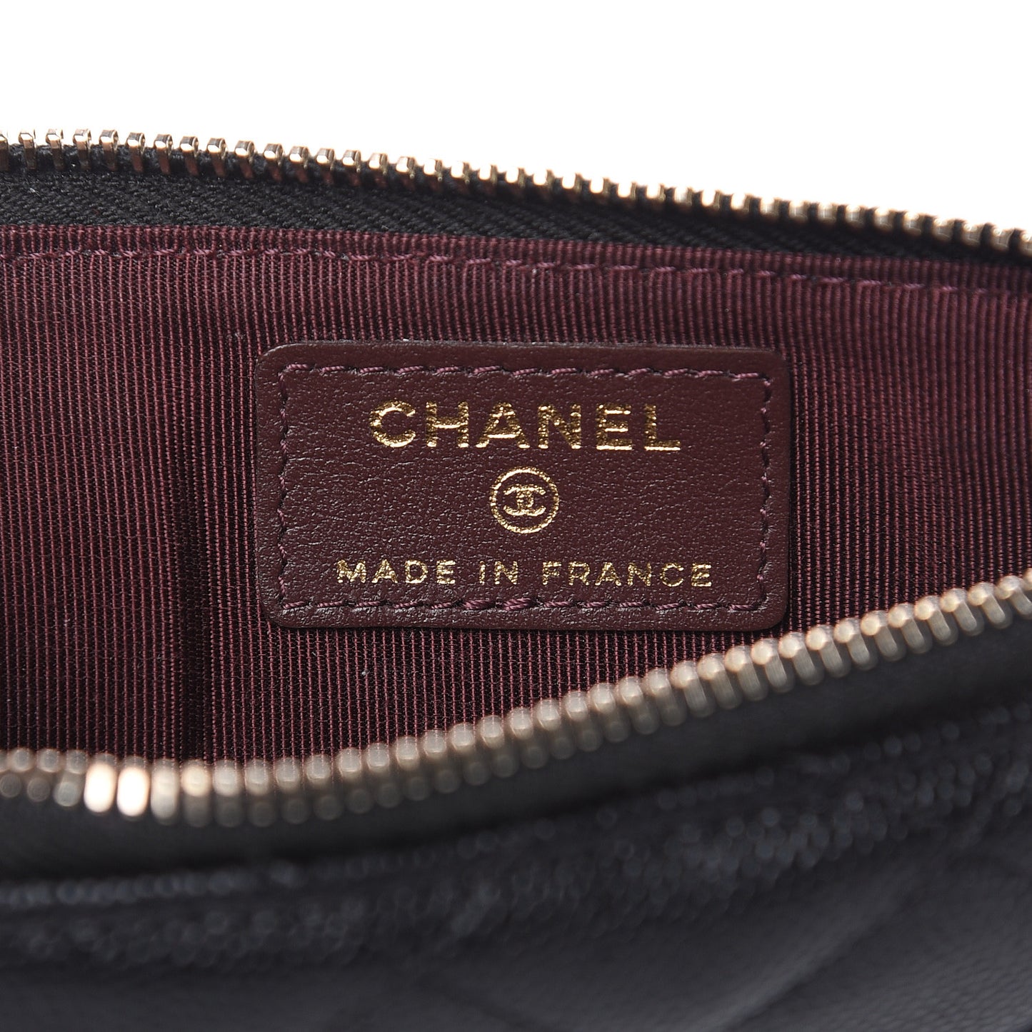 Caviar Quilted Classic Flat Wallet Pouch Black