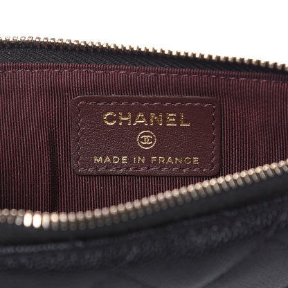 Chanel Caviar Quilted Classic Flat Wallet Pouch Black 6 of 9