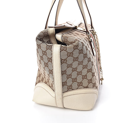 Gucci Monogram Web Large Treasure Boston Tote Beige 9 of 17