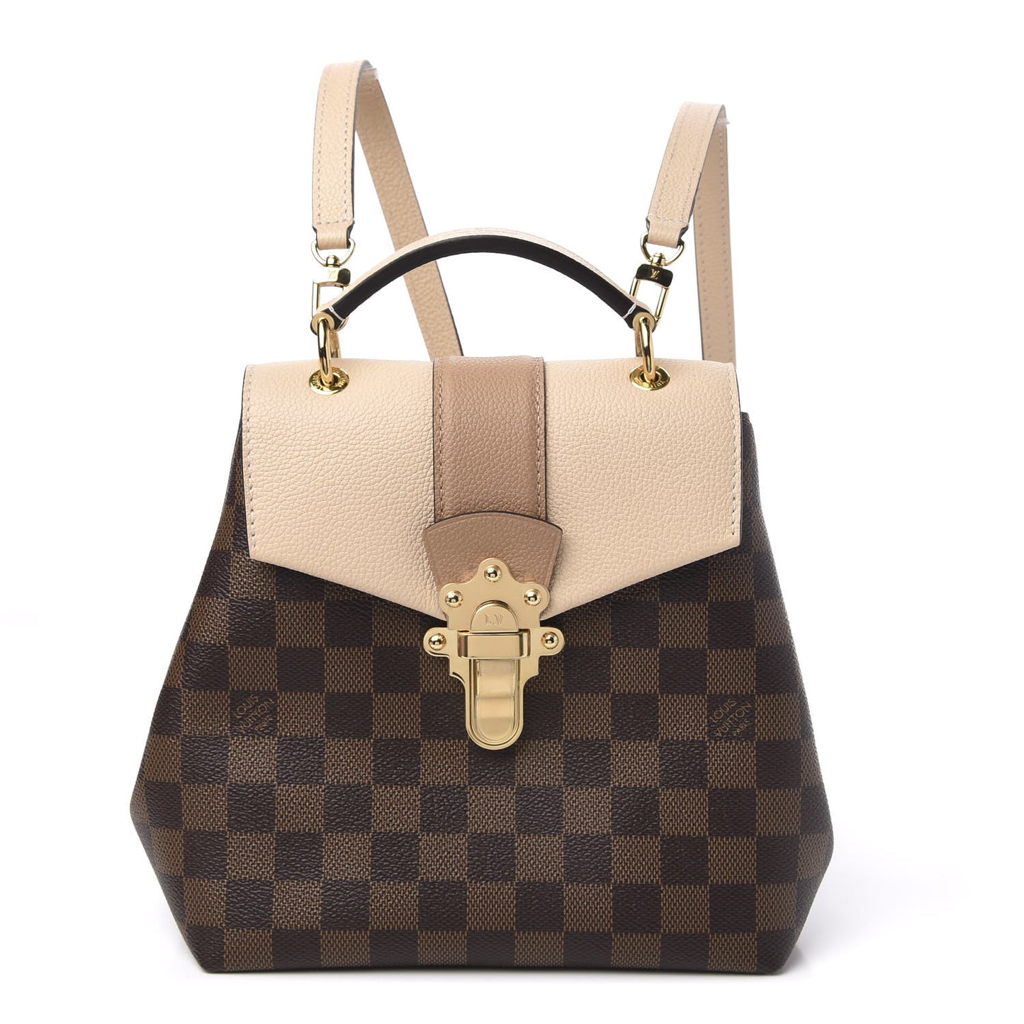 Damier Ebene Clapton Backpack Creme