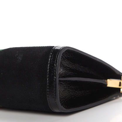 Gucci Suede Patent GG Web Small Ophidia Chain Shoulder Bag Black 7 of 10