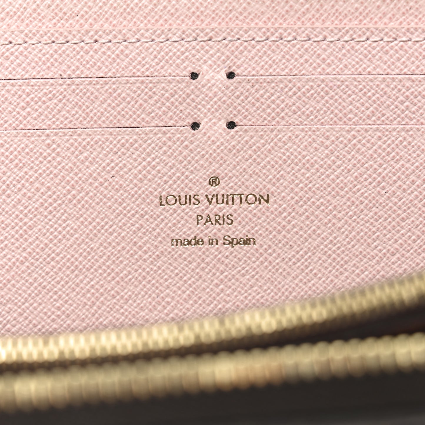 Damier Ebene Clemence Wallet Rose Ballerine