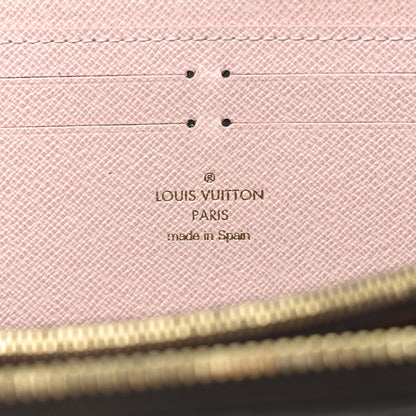 Louis Vuitton Damier Ebene Clemence Wallet Rose Ballerine 6 of 9